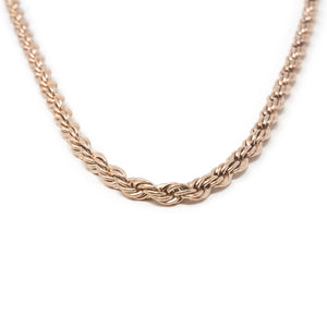 24 Inch Stainless Steel Rose Gold Plated French Rope Chain - Mimmic Fashion Jewelry
