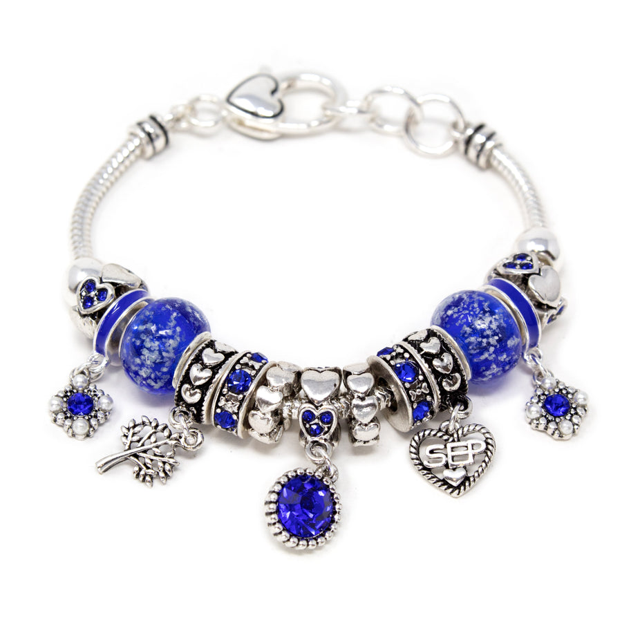 BirthStone Charm Bracelet September - Mimmic Fashion Jewelry