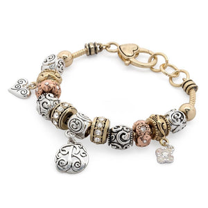 Charm Bracelet Initial B - Mimmic Fashion Jewelry