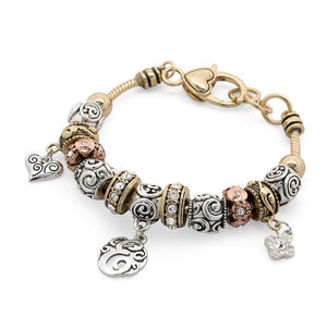 Charm Bracelet Initial E - Mimmic Fashion Jewelry