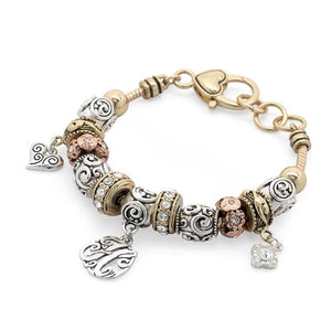 Charm Bracelet Initial H - Mimmic Fashion Jewelry