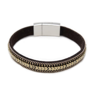 Delicate Suede Bracelet &lt;&lt;&lt; Brown - Mimmic Fashion Jewelry