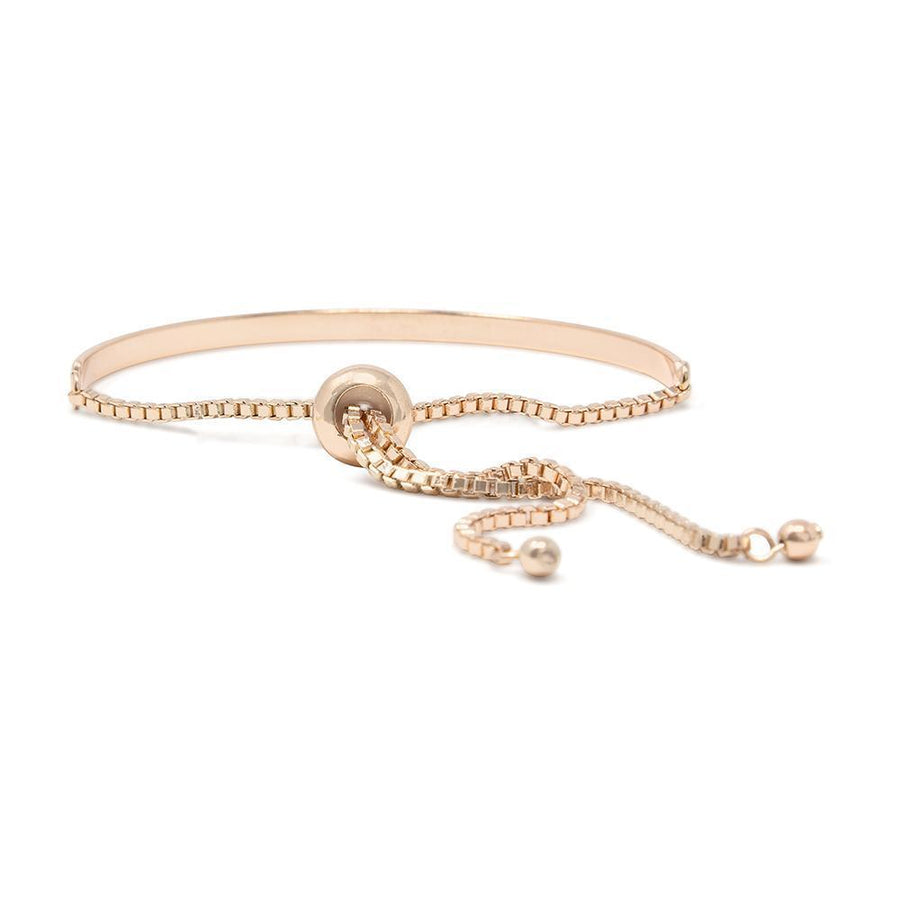 Inspirational Adjustable Bangle-Love Rose Gold Tone - Mimmic Fashion Jewelry