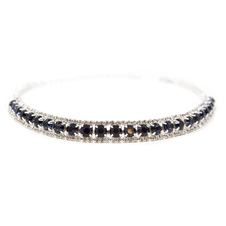 Round Black Crystal Choker - Mimmic Fashion Jewelry