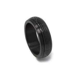 Stainless St. Black IP Ring - Mimmic Fashion Jewelry