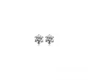 Stainless Steel 4MM CZ Round Stud Earrings