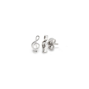 Stainless St Clef Stud Earrings Set of 3 - Mimmic Fashion Jewelry