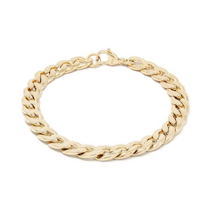 Stainless Steel Gold Plated Link Bracelet - Mimmic Fashion Jewelry