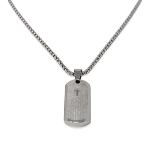 Stainless Steel Our Father Pendant - Mimmic Fashion Jewelry