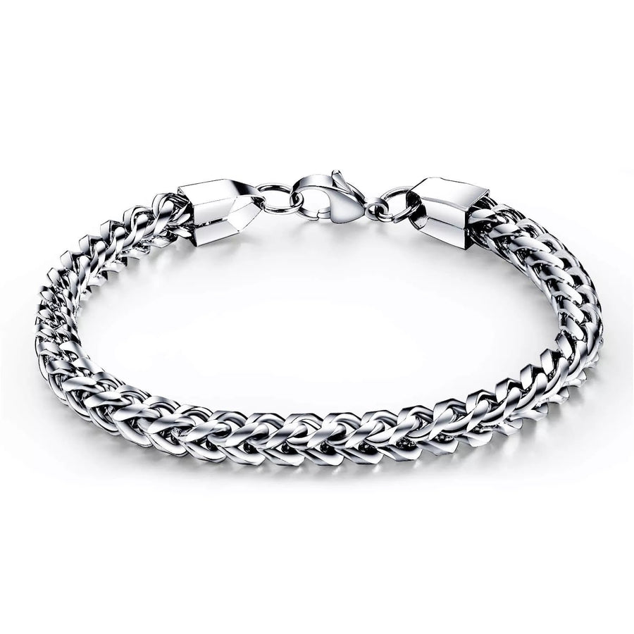 Stainless Steel Square Foxtail Bracelet