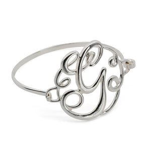 Wire Bracelet Initital G - Mimmic Fashion Jewelry