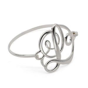 Wire Bracelet Initital L - Mimmic Fashion Jewelry