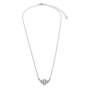 18 Inch Bee Necklace Rhodium Pl - Mimmic Fashion Jewelry