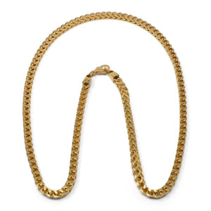 24 Inch Stainless Steel Gold Plated Franco Chain - Mimmic Fashion Jewelry