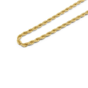 24 Inch Stainless Steel PVD Gold French Rope Chain - Mimmic Fashion Jewelry