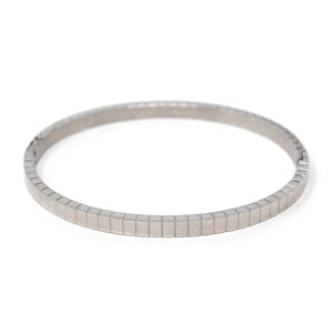 4mm STRIPED Stainless Steel Bangle - Mimmic Fashion Jewelry