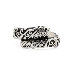 Antique Silver Stretch Ring Filigree - Mimmic Fashion Jewelry