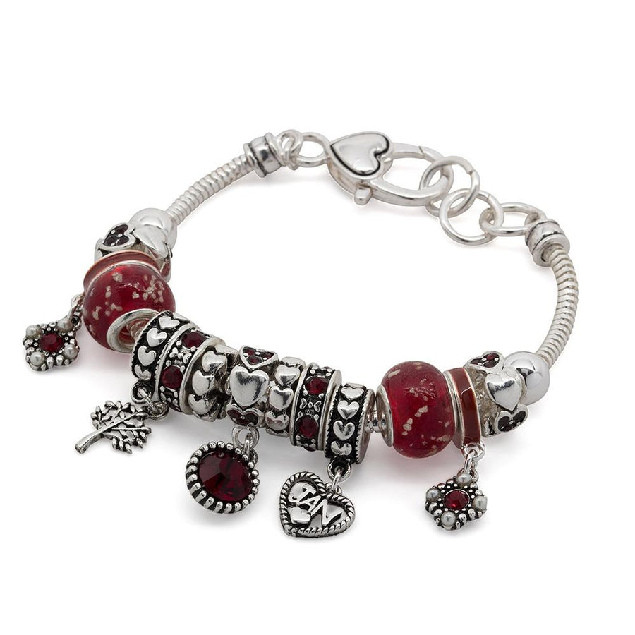 BirthStone Charm Bracelet January - Mimmic Fashion Jewelry