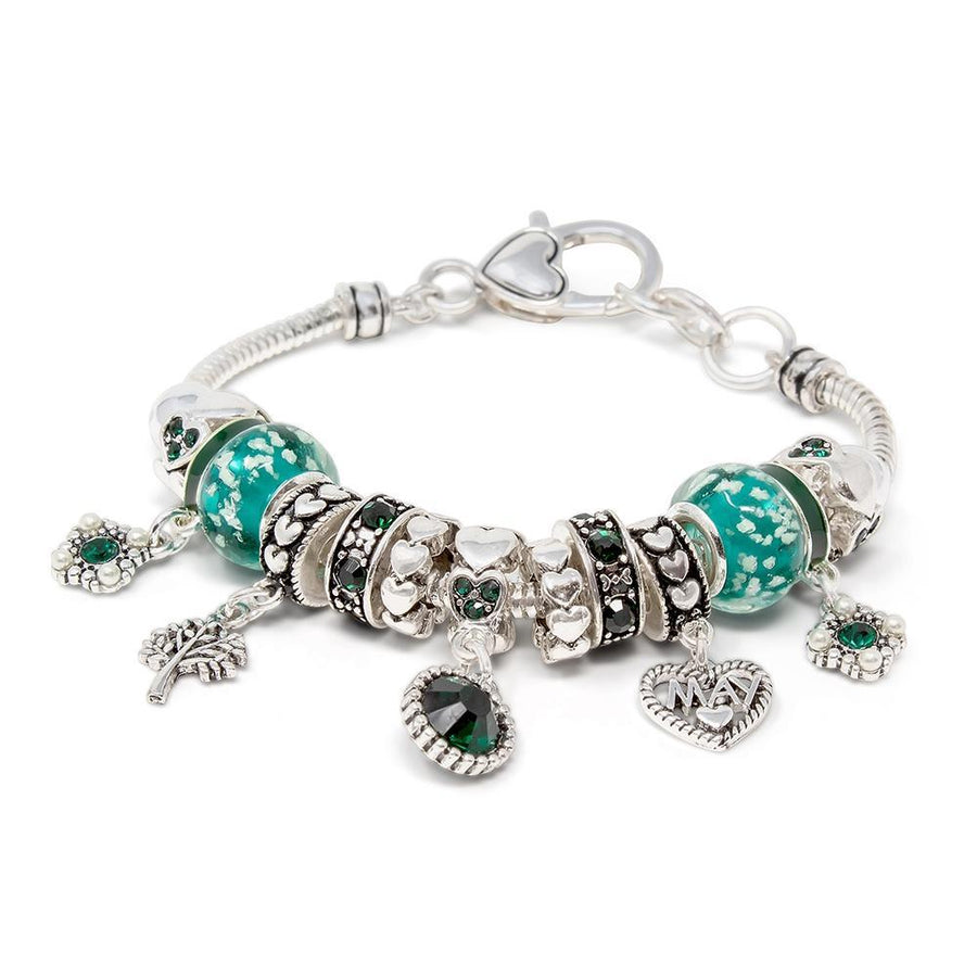 BirthStone Charm Bracelet May - Mimmic Fashion Jewelry