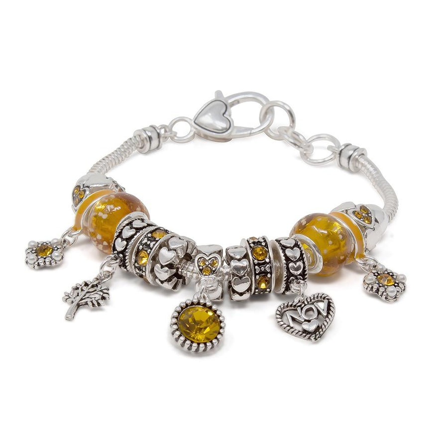BirthStone Charm Bracelet November - Mimmic Fashion Jewelry