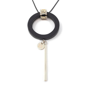 Black Snake Chain Neck Roman Number Bar Dangle Gold T - Mimmic Fashion Jewelry