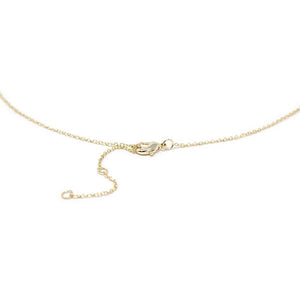 CZ Curve Bar Necklace Gold Plated - Mimmic Fashion Jewelry