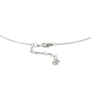 CZ Moon Pendant Necklace 24kt White Gold Dip - Mimmic Fashion Jewelry