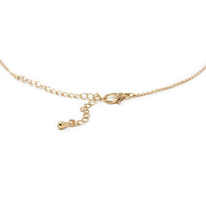 CZ Open Circle Necklace Gold Plated - Mimmic Fashion Jewelry