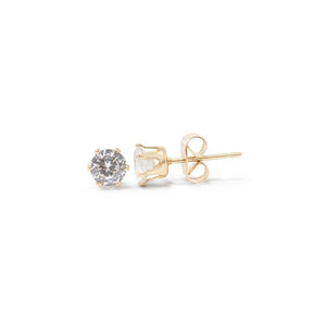 CZ Round Stud Earrings Set of 5 GoldT - Mimmic Fashion Jewelry