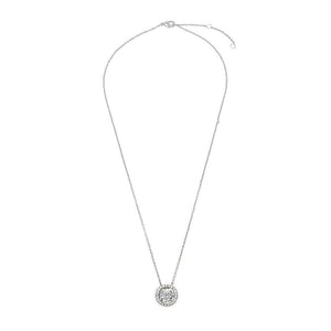 CZ Swing Pendant Neck Rhodium Pl - Mimmic Fashion Jewelry