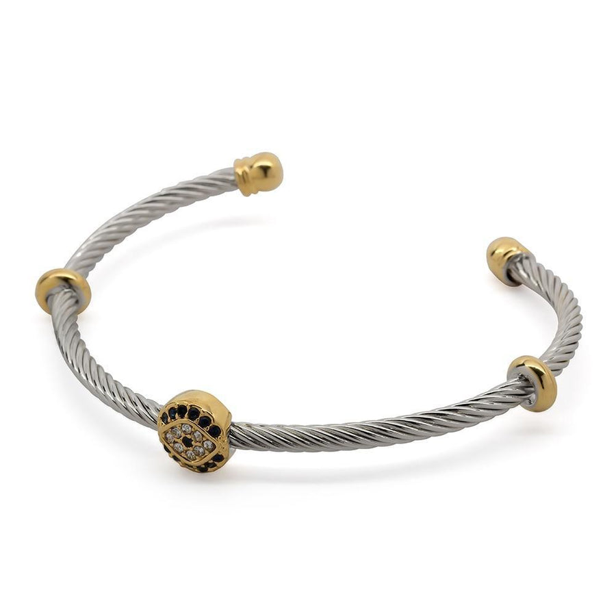 Cable Bracelet Evil Eye Pave - Mimmic Fashion Jewelry