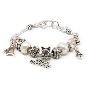 Charm Bracelet Happy Birthday - Mimmic Fashion Jewelry