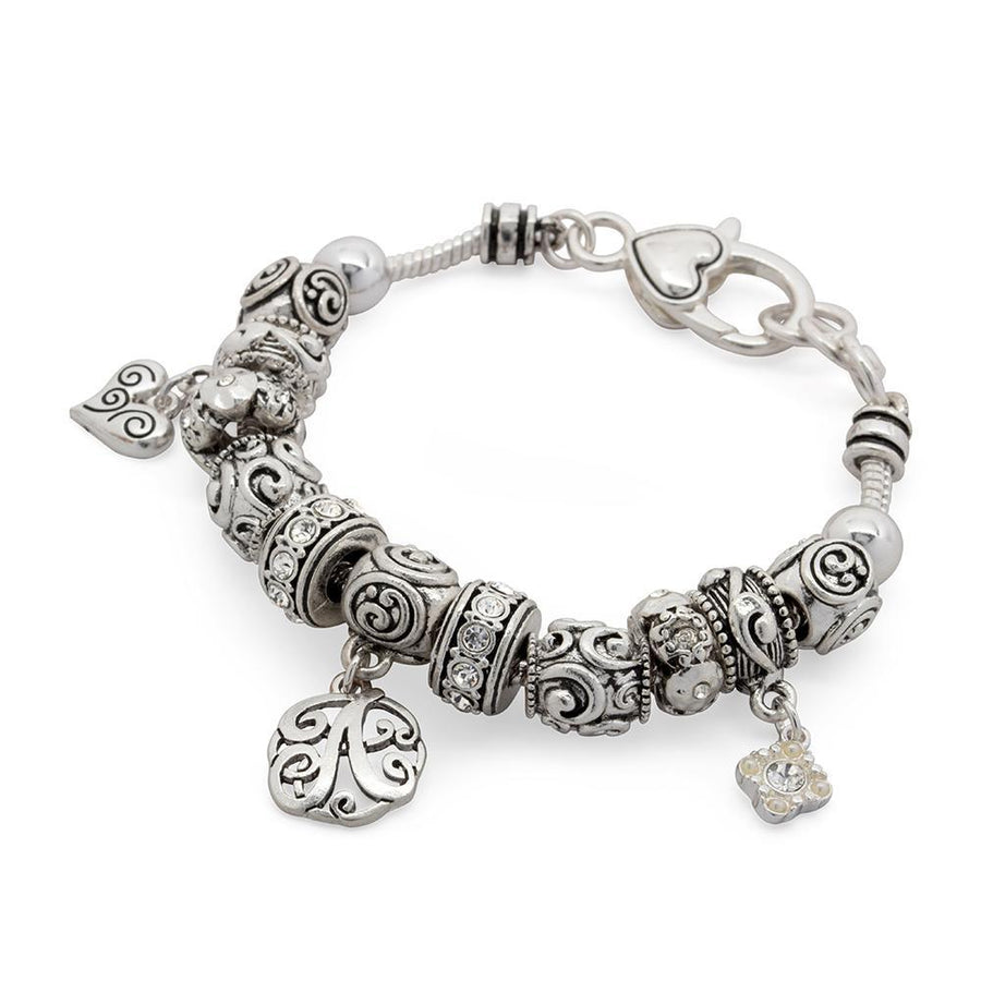 Charm Bracelet Initial A - Mimmic Fashion Jewelry