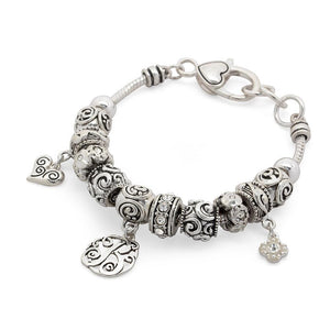 Charm Bracelet Initial B - Mimmic Fashion Jewelry