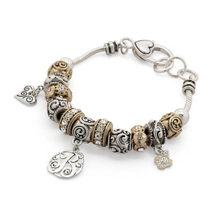 Charm Bracelet Initial B - Mimmic Fashion Jewelry