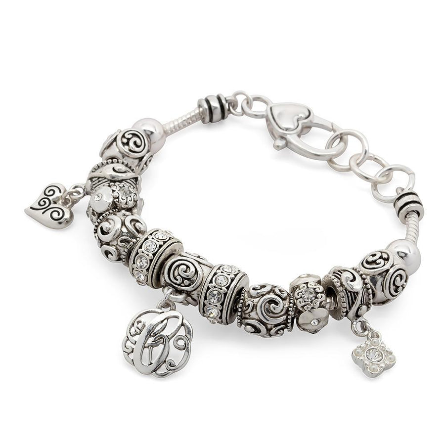 Charm Bracelet Initial C - Mimmic Fashion Jewelry