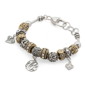 Charm Bracelet Initial C - Mimmic Fashion Jewelry