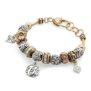 Charm Bracelet Initial C - Mimmic Fashion Jewelry