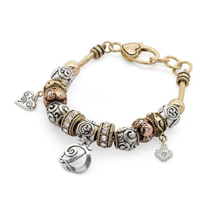 Charm Bracelet Initial D - Mimmic Fashion Jewelry