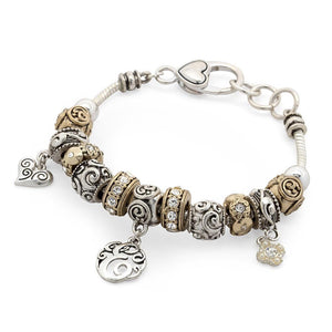 Charm Bracelet Initial E - Mimmic Fashion Jewelry