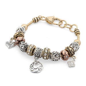 Charm Bracelet Initial G - Mimmic Fashion Jewelry