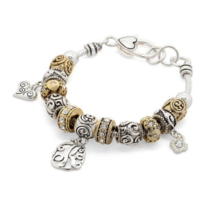 Charm Bracelet Initial K - Mimmic Fashion Jewelry