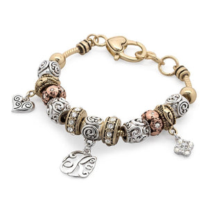 Charm Bracelet Initial K - Mimmic Fashion Jewelry