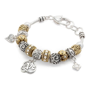 Charm Bracelet Initial L - Mimmic Fashion Jewelry