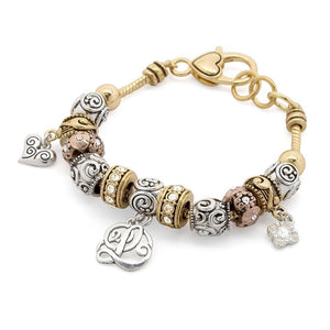 Charm Bracelet Initial L - Mimmic Fashion Jewelry