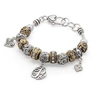 Charm Bracelet Initial P - Mimmic Fashion Jewelry
