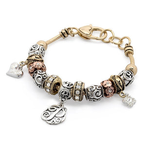 Charm Bracelet Initial P - Mimmic Fashion Jewelry