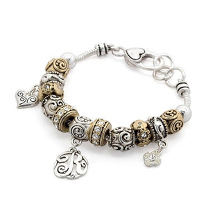 Charm Bracelet Initial R - Mimmic Fashion Jewelry