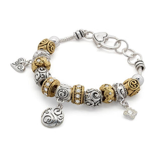 Charm Bracelet Initial S - Mimmic Fashion Jewelry