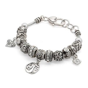 Charm Bracelet Initial T - Mimmic Fashion Jewelry